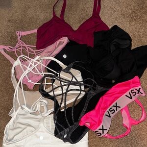 Lululemon and VS Leggings, Sports Bras and Reversible Shorts